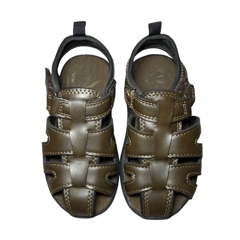 Wonder Nation Fisherman Sandals Toddler Size 8 Brown